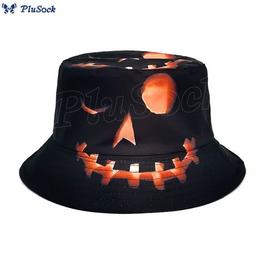 Plus Size Halloween Pumpkin Bucket Hat