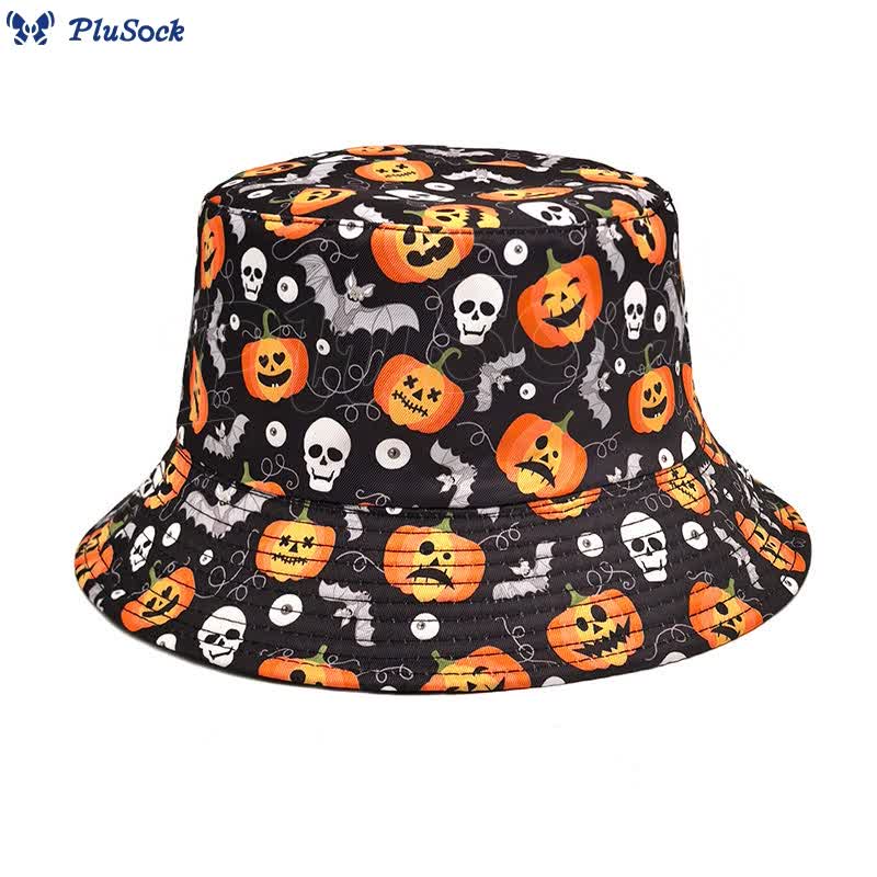 Plus Size Scary Jack-O'-Lantern Bucket Hat