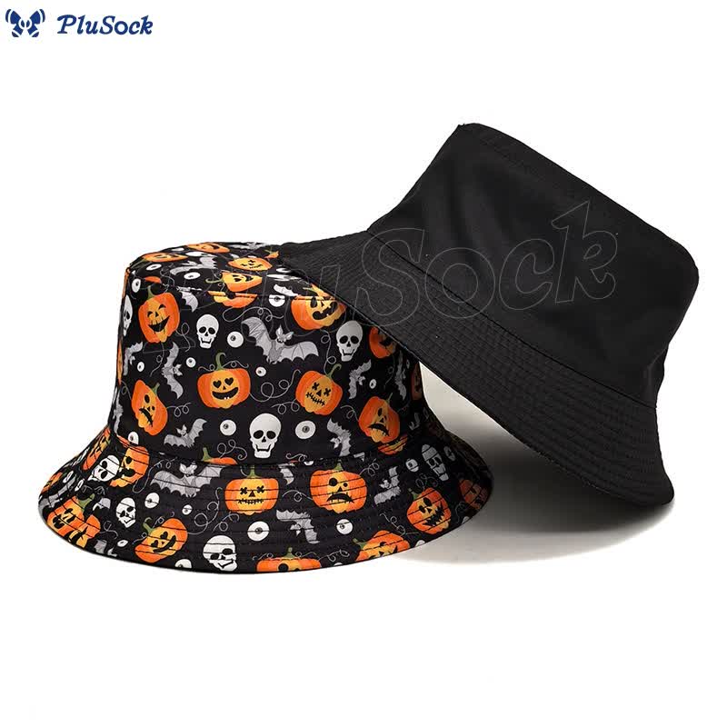 Plus Size Scary Jack-O'-Lantern Bucket Hat