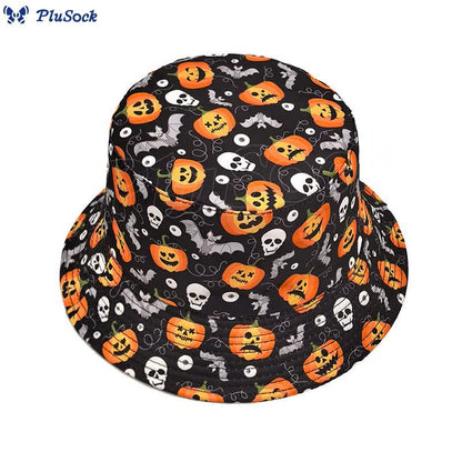 Plus Size Scary Jack-O'-Lantern Bucket Hat