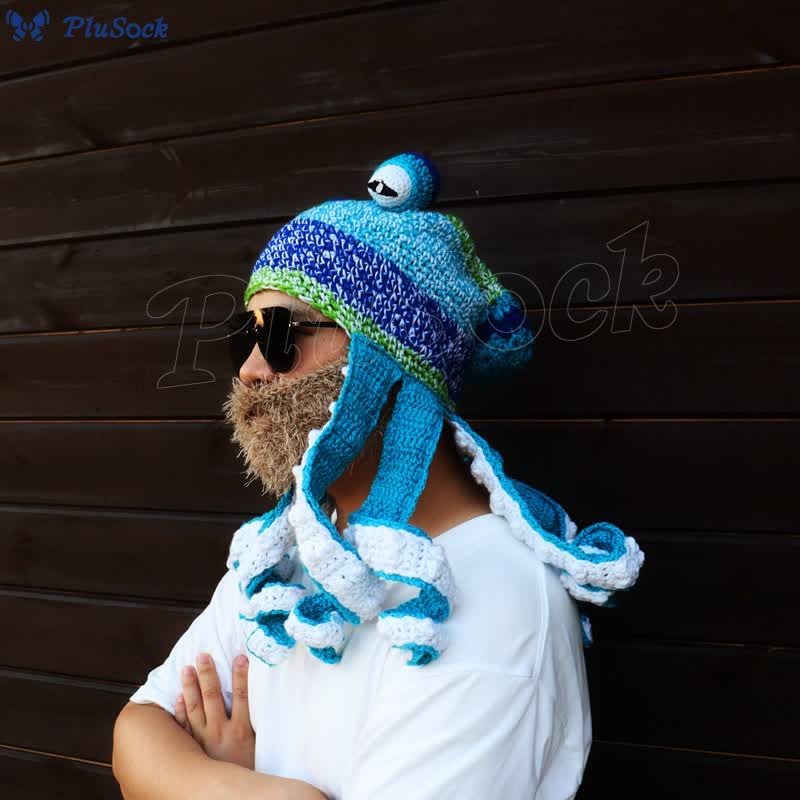 Plus Size Colorful Octopus Tentacle Beanie