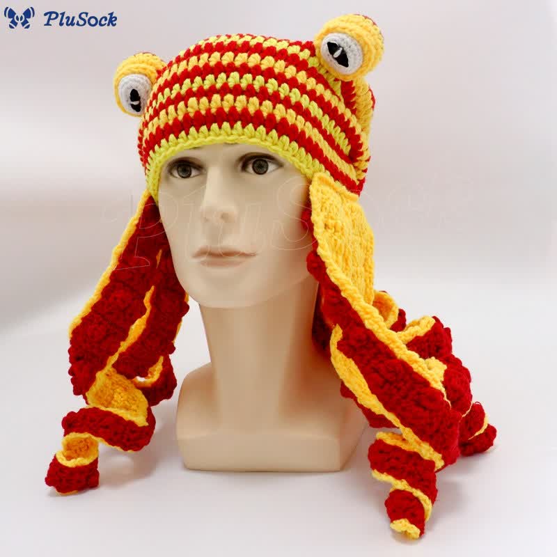 Plus Size Colorful Octopus Tentacle Beanie