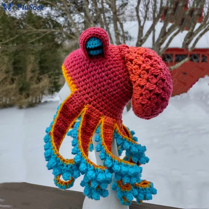 Plus Size Colorful Octopus Tentacle Beanie