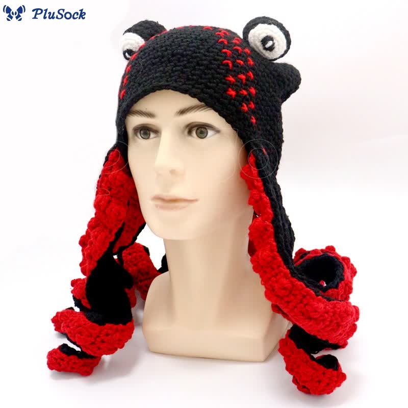 Plus Size Colorful Octopus Tentacle Beanie