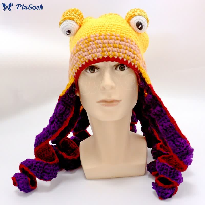 Plus Size Colorful Octopus Tentacle Beanie