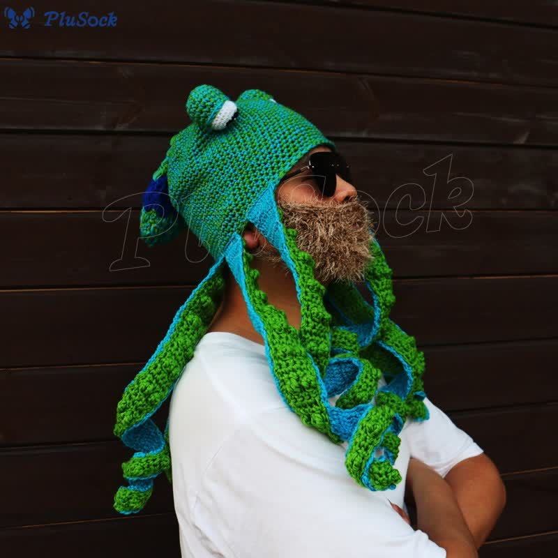 Plus Size Colorful Octopus Tentacle Beanie