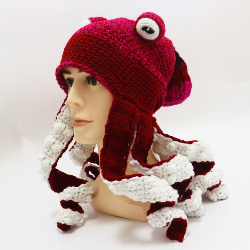 Plus Size Colorful Octopus Tentacle Beanie