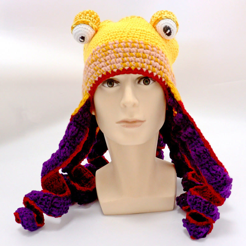 Plus Size Colorful Octopus Tentacle Beanie