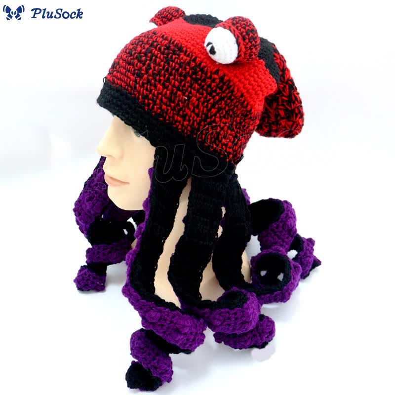 Plus Size Colorful Octopus Tentacle Beanie