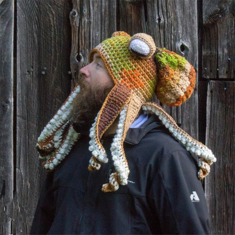 Plus Size Colorful Octopus Tentacle Beanie