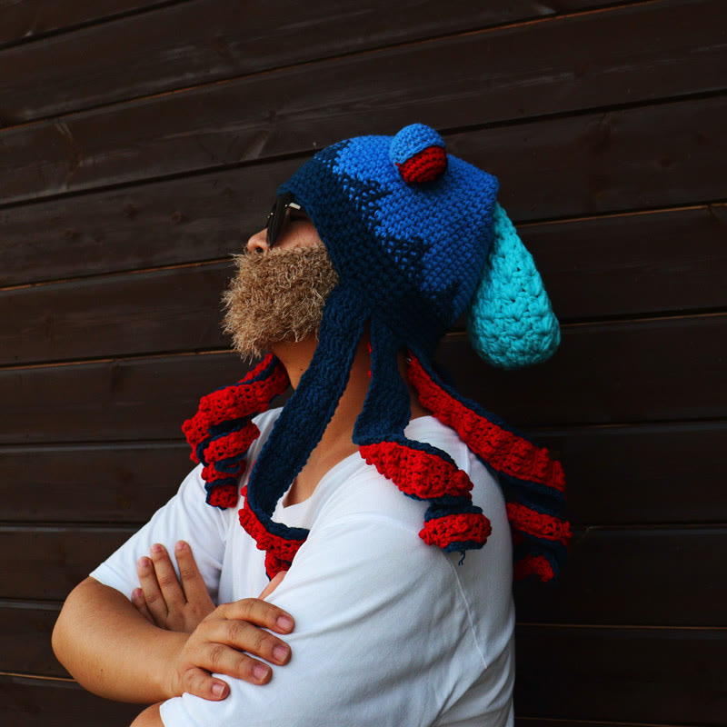 Plus Size Colorful Octopus Tentacle Beanie