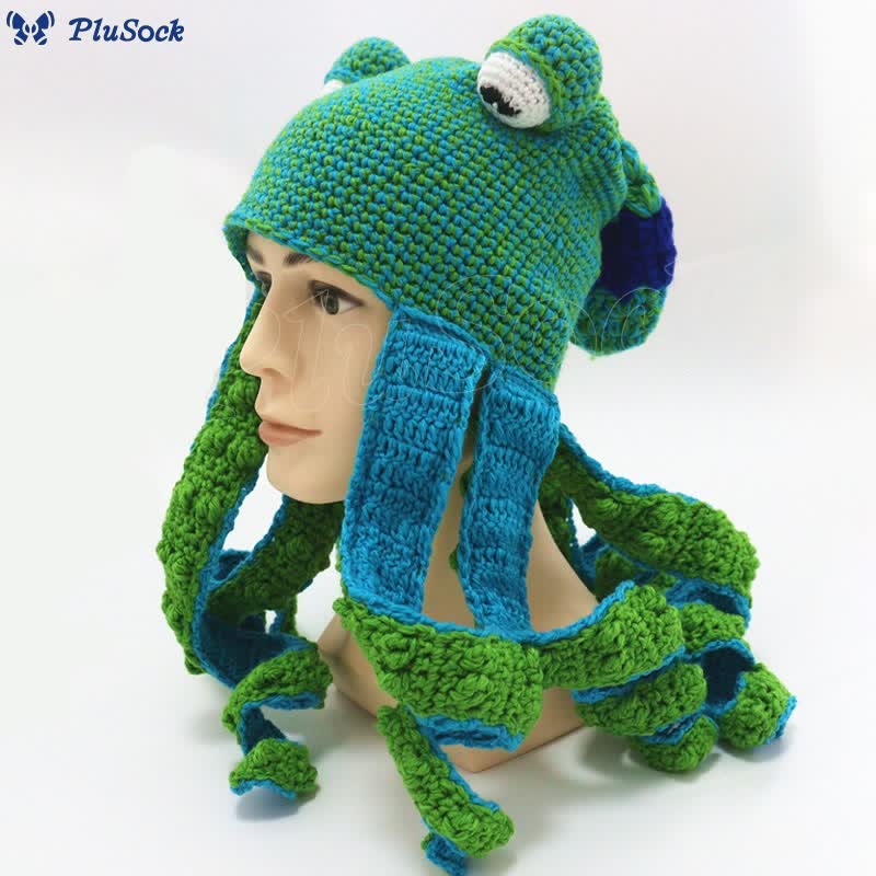 Plus Size Colorful Octopus Tentacle Beanie