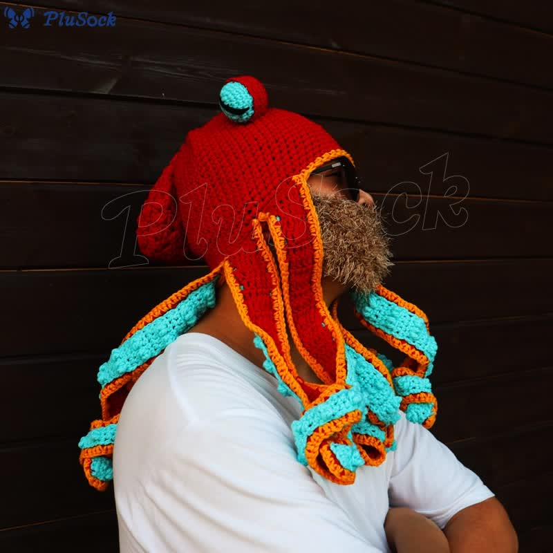 Plus Size Colorful Octopus Tentacle Beanie