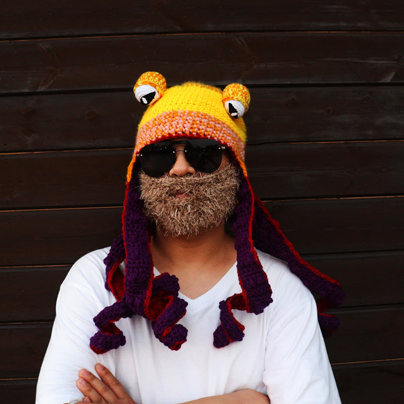 Plus Size Colorful Octopus Tentacle Beanie