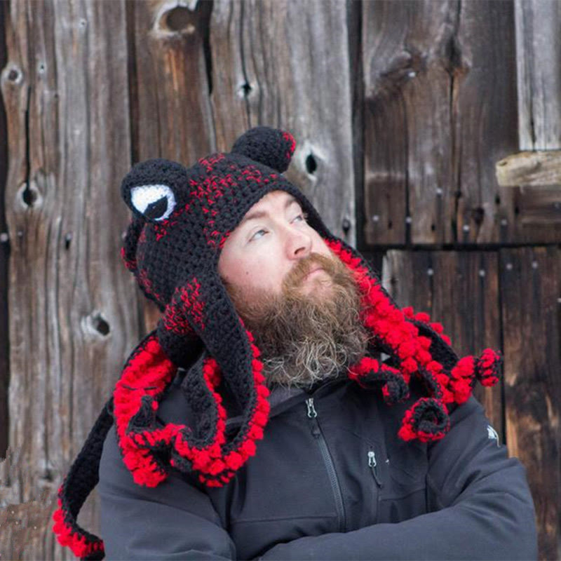 Plus Size Funny Octopus Beanie