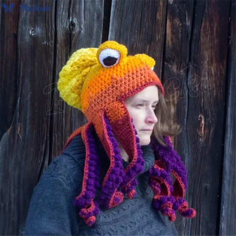 Plus Size Funny Octopus Beanie