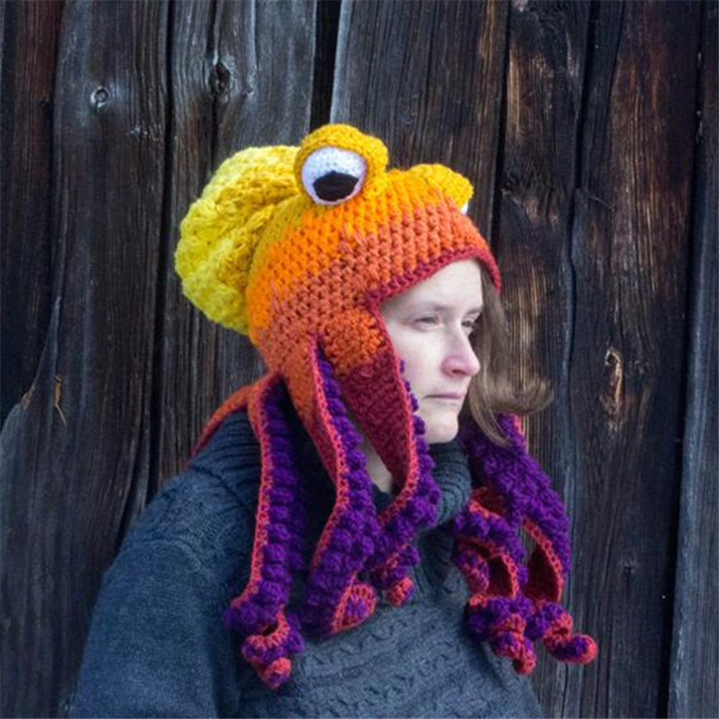 Plus Size Funny Octopus Beanie