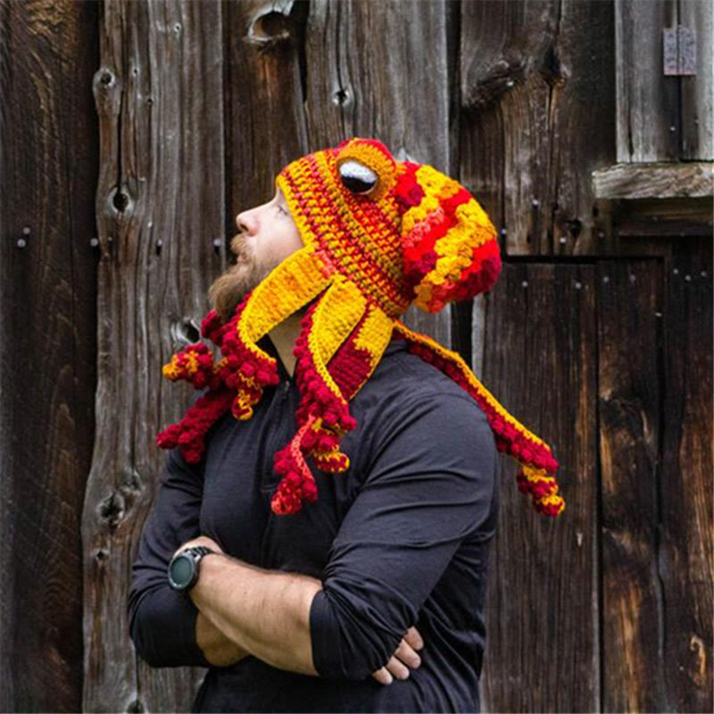 Plus Size Funny Octopus Beanie