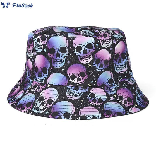 Plus Size Skull Bat Bucket Hat