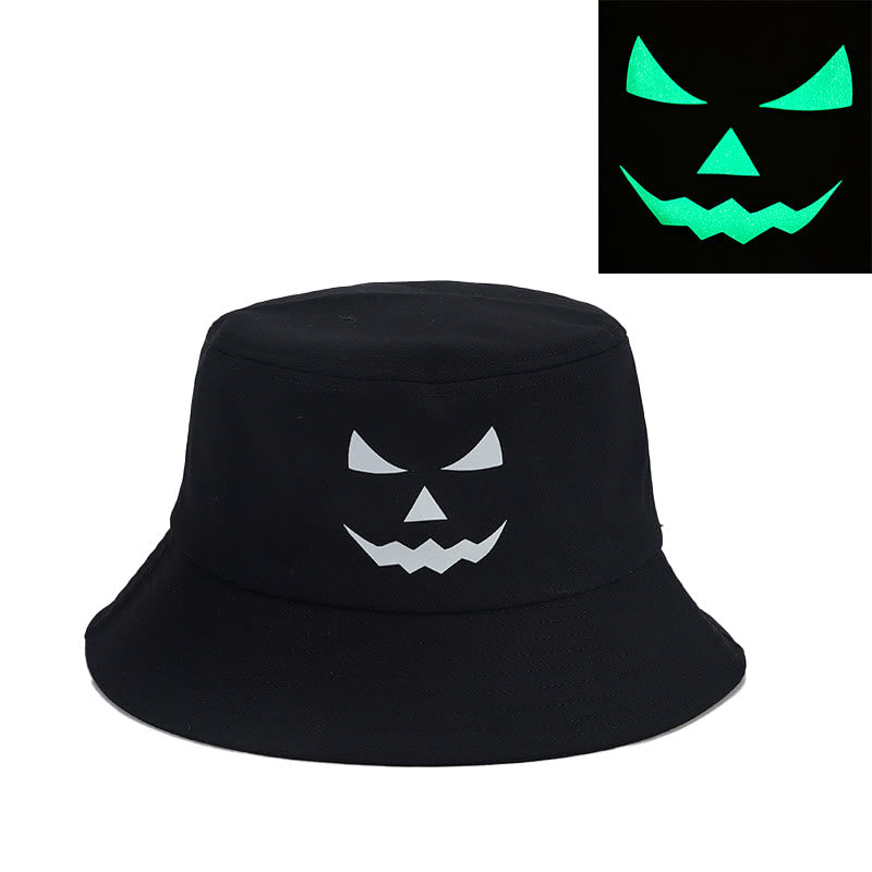 Plus Size noctilucous Horror Expression Bucket Hat