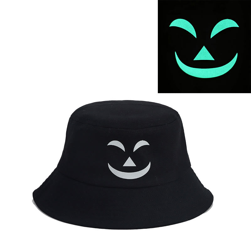 Plus Size noctilucous Horror Expression Bucket Hat