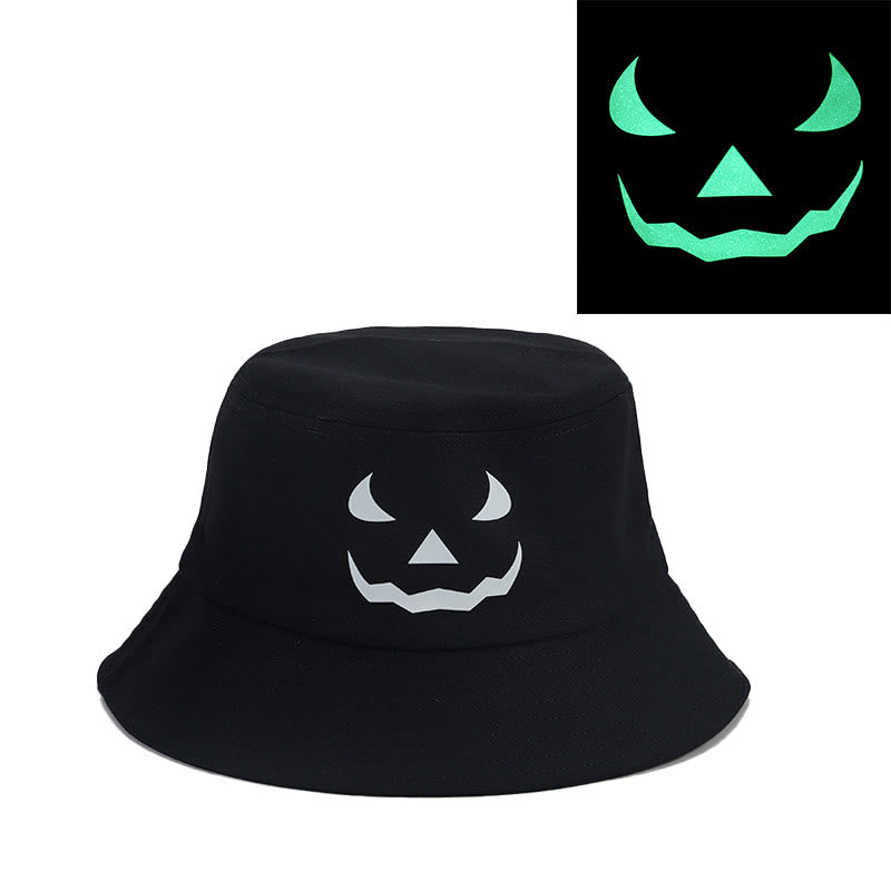 Plus Size noctilucous Horror Expression Bucket Hat