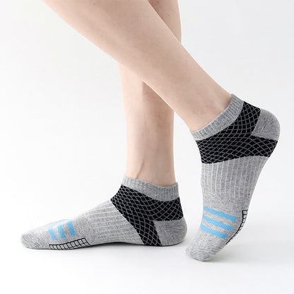 Plus Size Grid Stripes Ankle Compression Socks(10 Pairs)