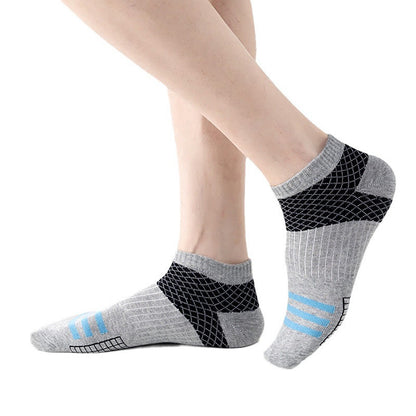 Plus Size Grid Stripes Ankle Compression Socks(10 Pairs)