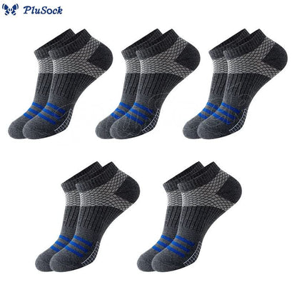 Plus Size Grid Stripes Ankle Compression Socks(10 Pairs)