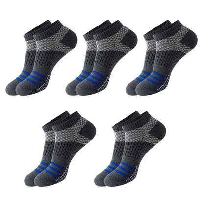 Plus Size Grid Stripes Ankle Compression Socks(10 Pairs)