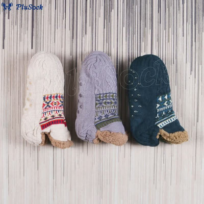 Plus Size Thickened Knitted Home Slipper Socks