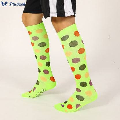 Rainbow Dots Knee High Socks(7 Pairs)