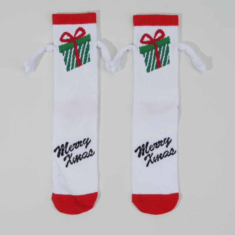 Plus Size Christmas Magnetic Crew Socks(3 Pairs)