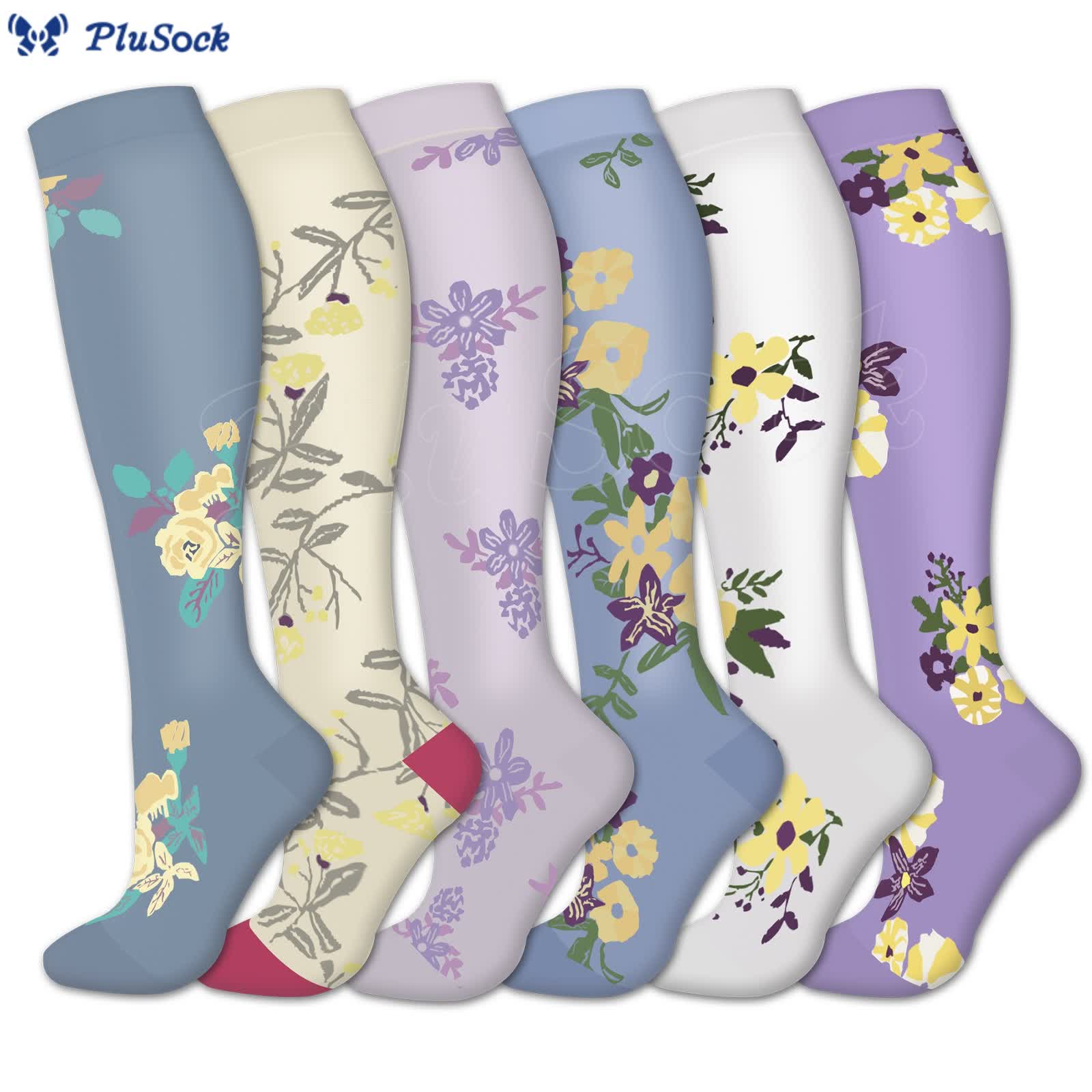 Flower Style Compression Socks(6 Pairs) – plusock