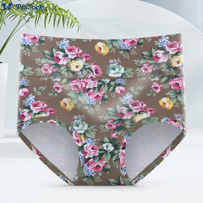 Plus Size Soft Floral Panty(5 Packs)