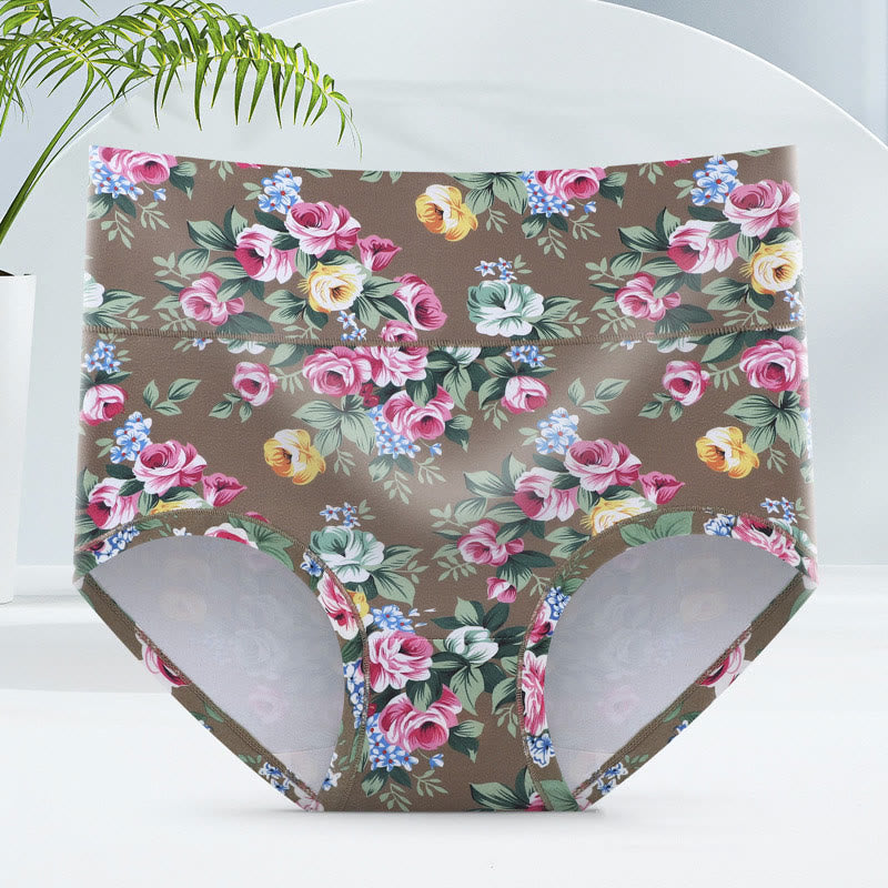 Plus Size Soft Floral Panty(5 Packs)