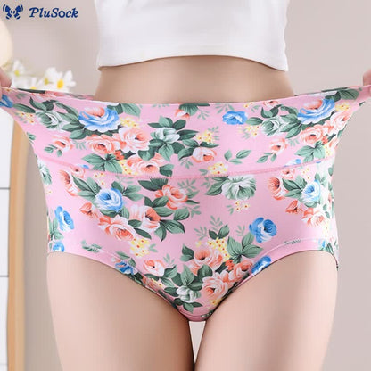 Plus Size Soft Floral Panty(5 Packs)