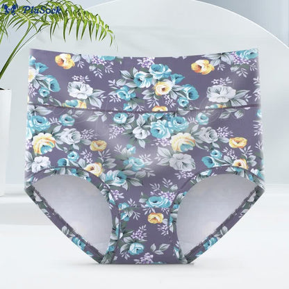 Plus Size Soft Floral Panty(5 Packs)