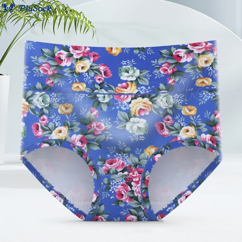 Plus Size Soft Floral Panty(5 Packs)