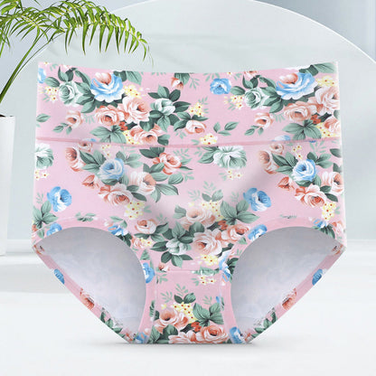 Plus Size Soft Floral Panty(5 Packs)