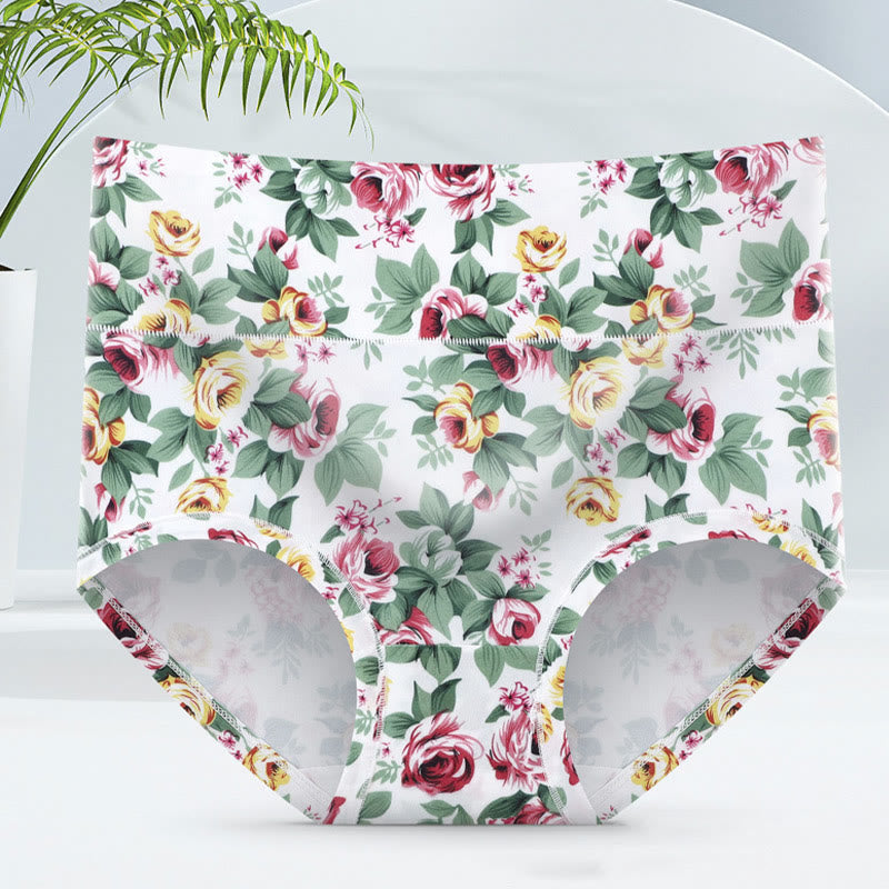 Plus Size Soft Floral Panty(5 Packs)