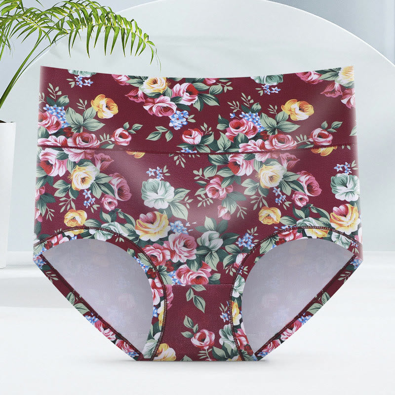 Plus Size Soft Floral Panty(5 Packs)