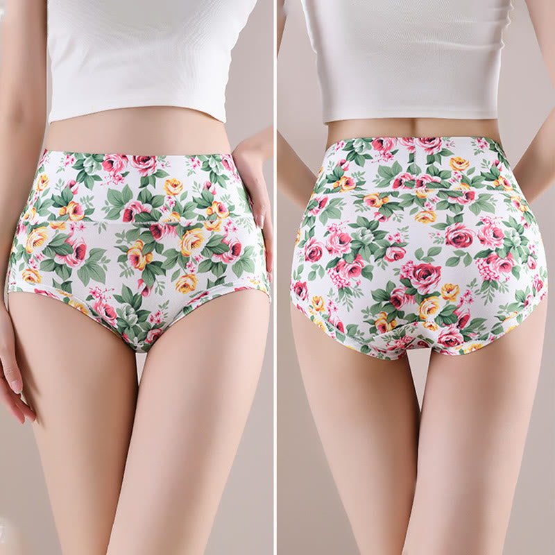 Plus Size Soft Floral Panty(5 Packs)