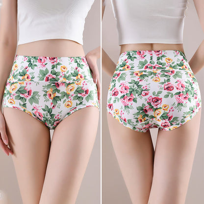 Plus Size Soft Floral Panty(5 Packs)