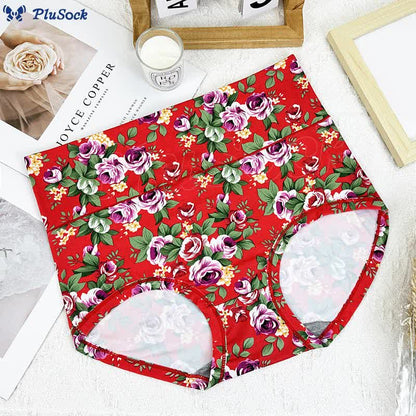 Plus Size Soft Floral Panty(5 Packs)