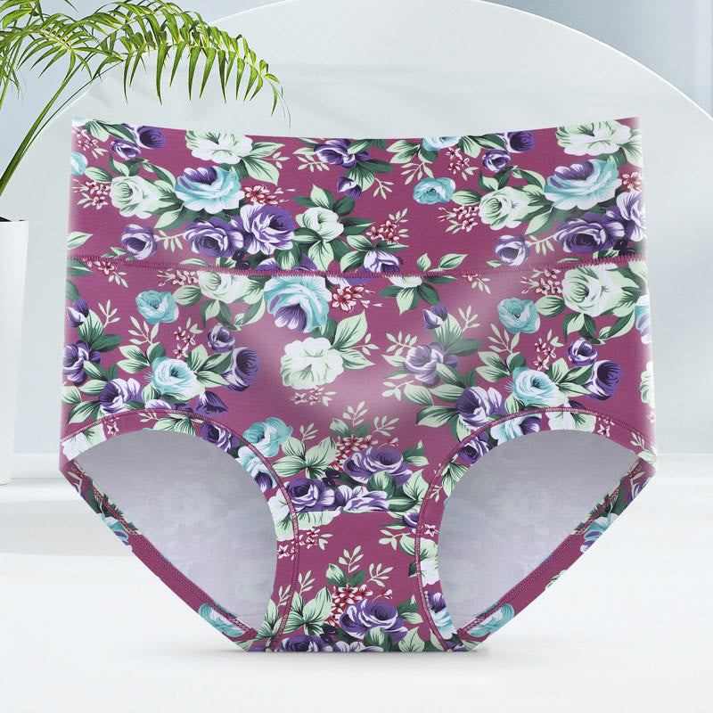 Plus Size Soft Floral Panty(5 Packs)