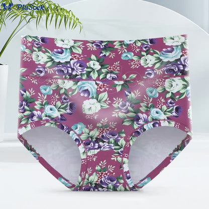 Plus Size Soft Floral Panty(5 Packs)