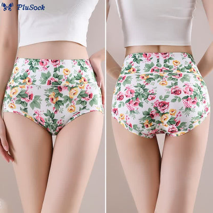 Plus Size Soft Floral Panty(5 Packs)