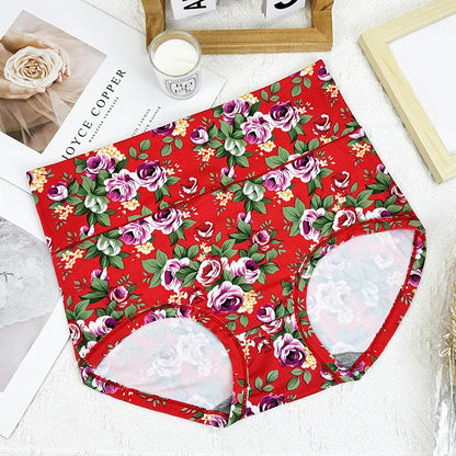 Plus Size Soft Floral Panty(5 Packs)