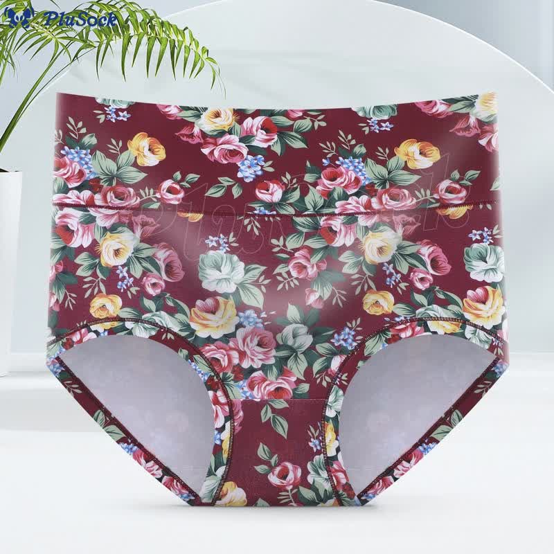 Plus Size Soft Floral Panty(5 Packs)